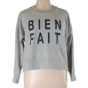Madewell Sweatshirt Size Large Gray "Bien Fait"